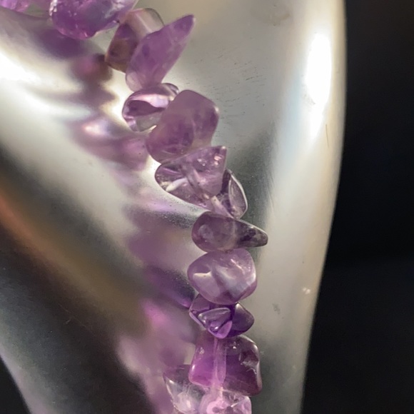 Amethyst bracelet with magnetic clasp - Picture 2 of 3